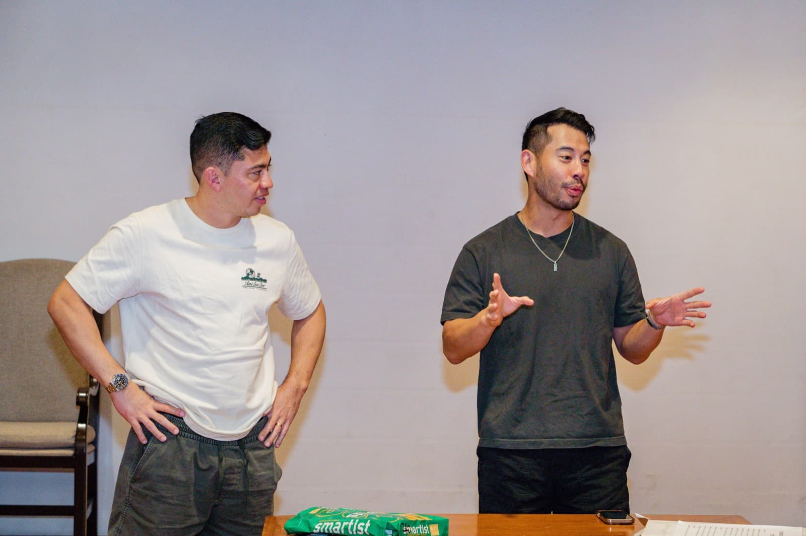 Team retreat — leadership presenting